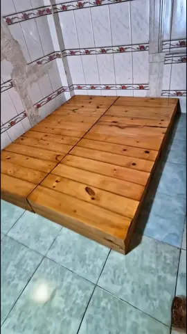 Giường palet gỗ thông đã sơn pu #giuongpallet #xuhuong 