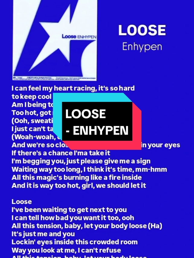 Loose - ENHYPEN #enhypen #enha #loose #lyrics #kpop #lyricssong #easylyrics #looseenhypen #fyp 