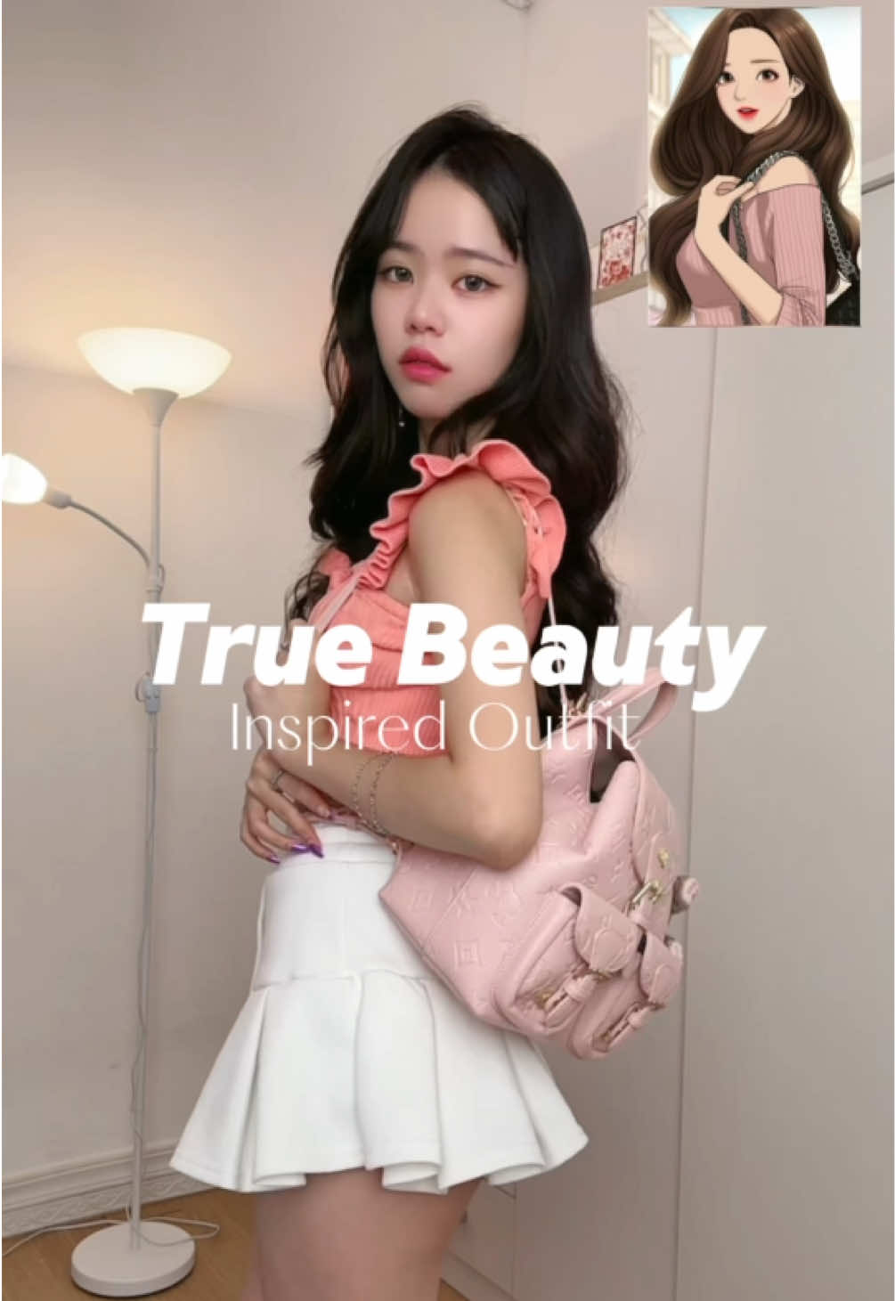 Suka banget sama outfit2 nya Jugyeong 𝐒𝐩𝐢𝐥𝐥 𝐎𝐮𝐭𝐟𝐢𝐭 𝐝𝐢 𝐂𝐚𝐩𝐭𝐢𝐨𝐧 ⬇️ Outfit  yang aku pakai ada di Bio Profil : Top pink peachy di bio no.28 Tutorial order :  Klik Link di Bio profil phingfleur- Cari sesuai no. yang di spill di video- Klik order #OOTD #douyin #outfit #outfitideas #truebeauty 
