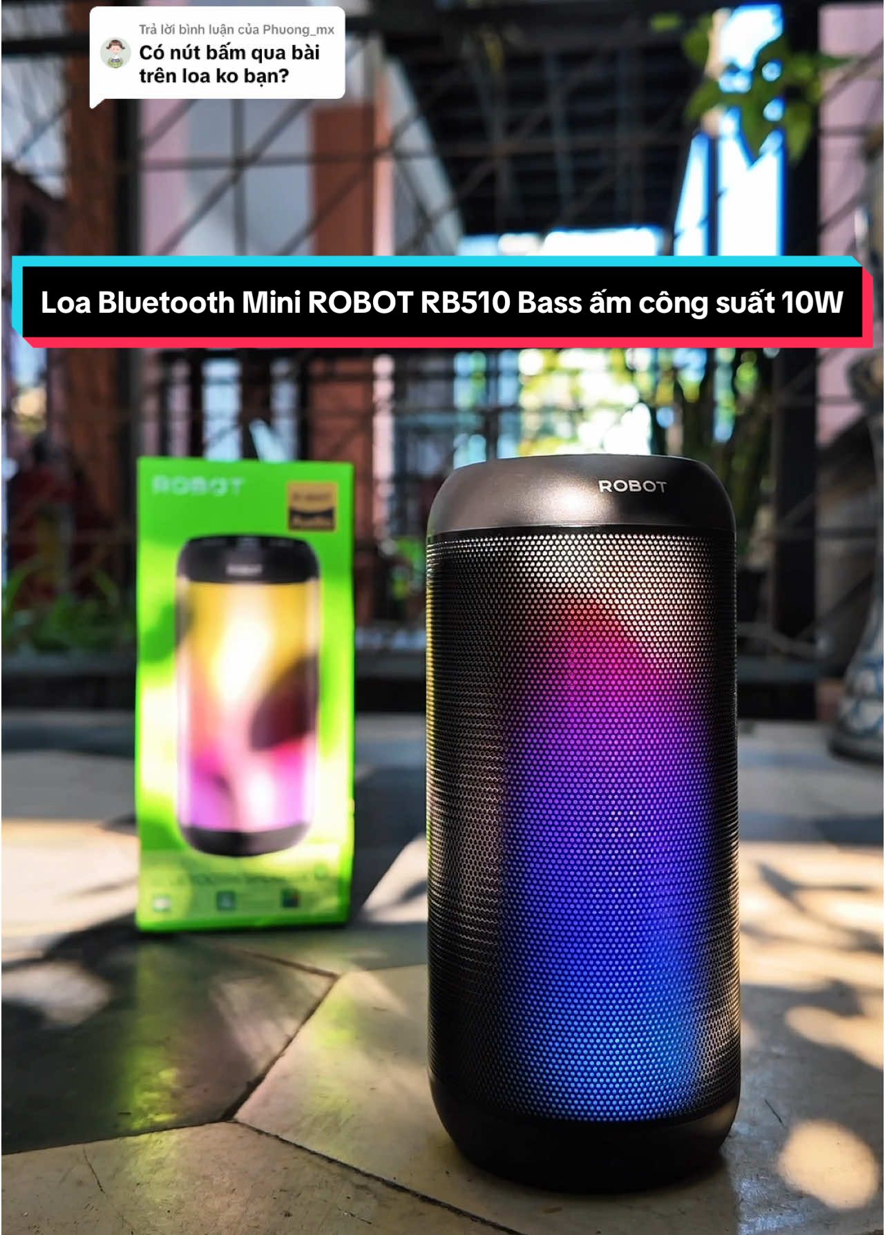 Trả lời @Phuong_mx Loa Bluetooth Mini ROBOT RB510 Bass ấm công suất 10W #loabluetooth #coixedich 