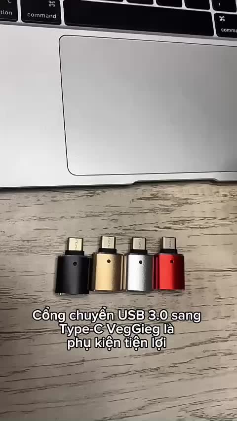 Cổng Chuyển USB 3.0 Sang Type-C VEGGIEG | Hỗ trợ OTG | Bảo hành 18 tháng | 1 đổi 1| #congchuyenusb #phukiendienthoai ##hubchuyendoi #dauchuyendoi #macbook #desksetup #trending