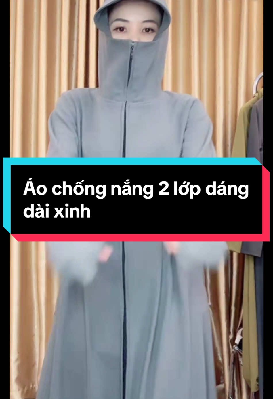 Áo chống nắng 2 lớp dáng dài xinh#thuyreview96 #thoitrang #aochongnang #ao2lopchongnang 