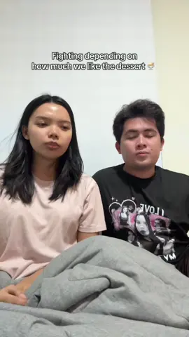 Fighting depending on how much we like the dessert #foryou #fyp #desserts 