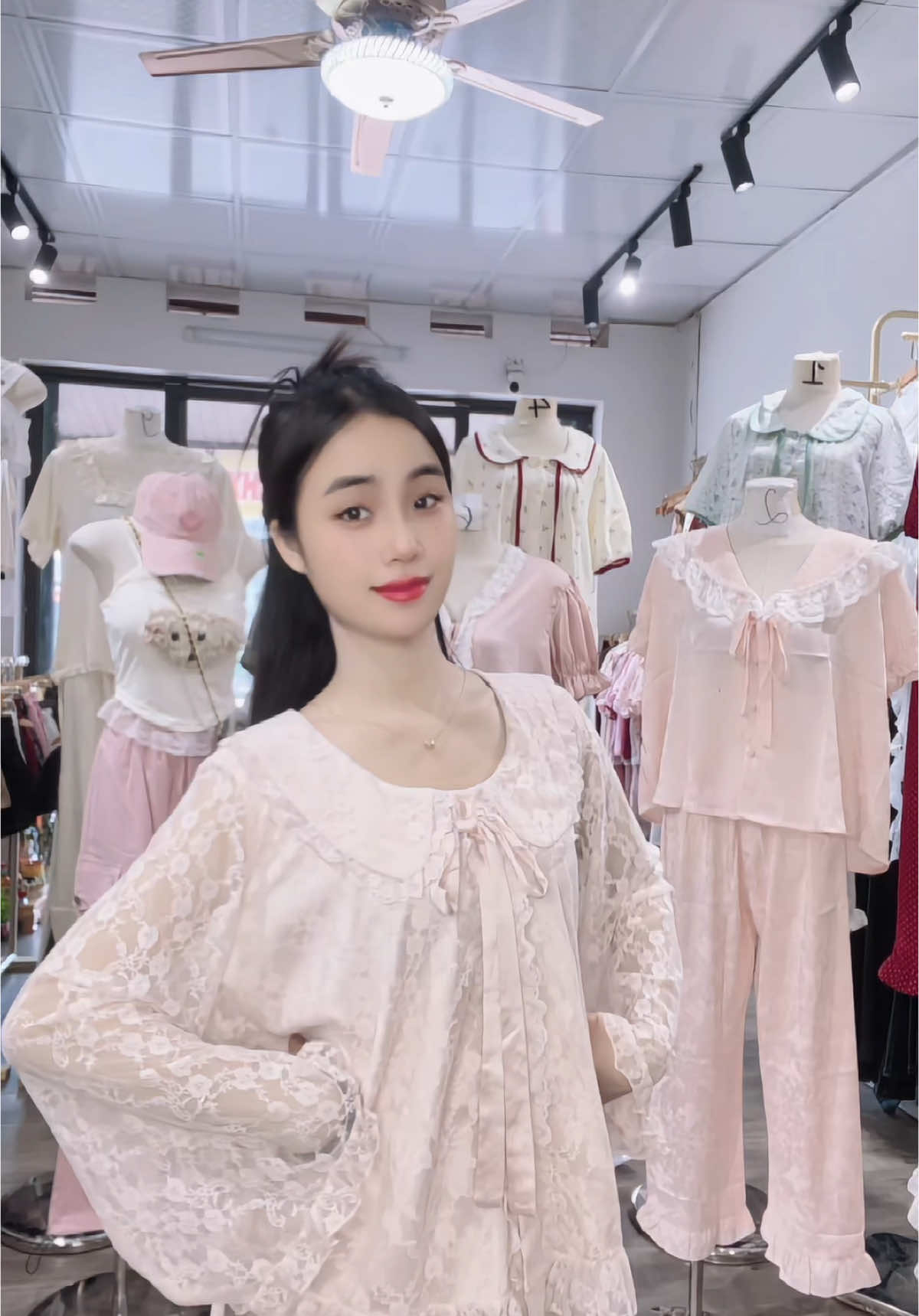 bộ ngủ bánh bèo xinh xỉu🥰#xuhuong #thinhhanhxuhuong #quanaohottrend #quanaonu #phoidotheotrend #phoidoxinh 