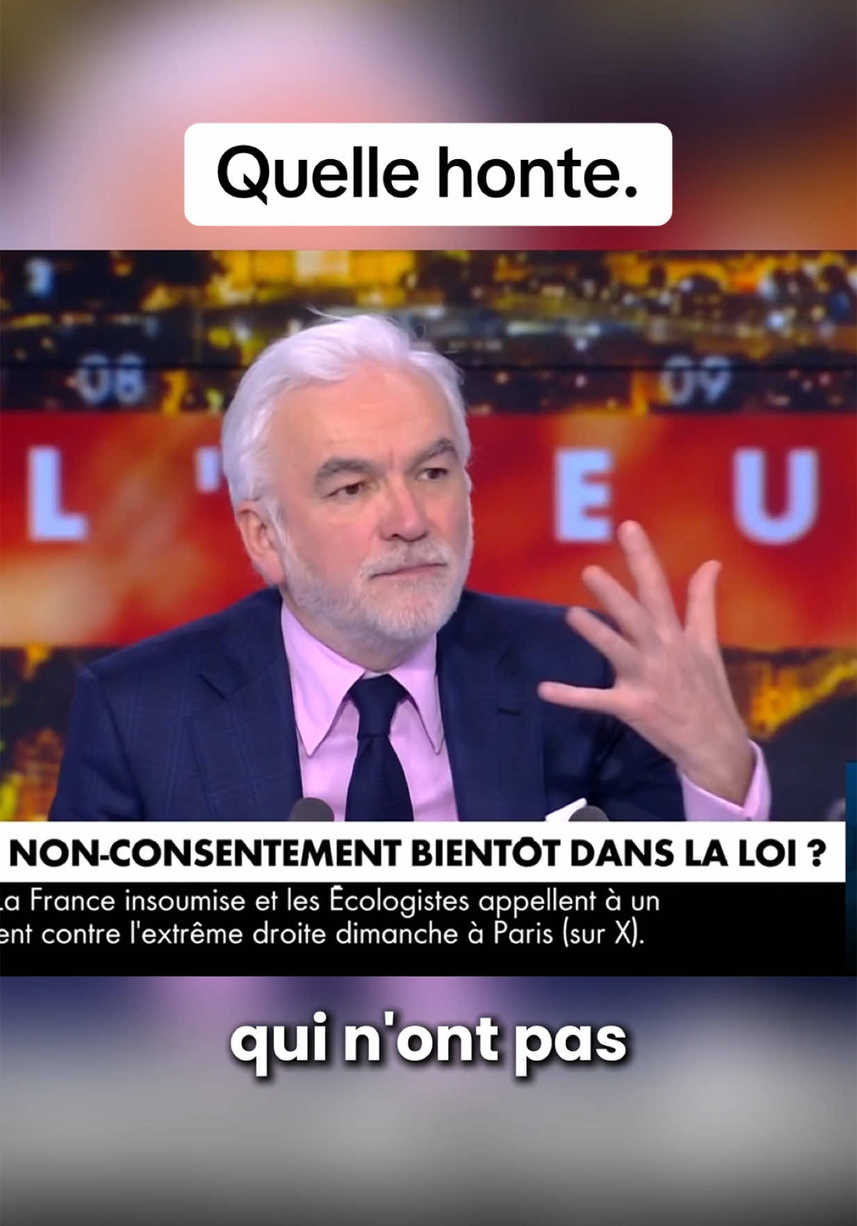 Honte à vous Pascal Praud. Ces propos perpétuent la culture du v**l.