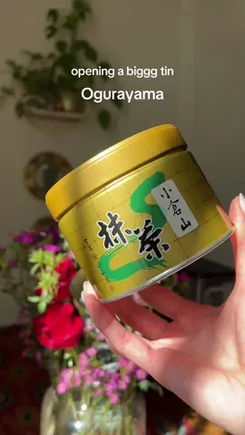 Matcha of the week: Ogurayama from Yamamasa Koyamaen 🤤🫶🏻 their big tins always gets me drooling!!  #matchalatte #matcha #matchatea #matchalover #matchalove #matchajapan #japan #tokyo #matchalovers #matchatok #homecafe #homebarista #matcharecipe #matchablossom 