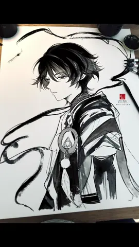 Of course I had to draw him for this trend aswell guys #wanderer #wanderergenshinimpact #genshin #GenshinImpact #genshinmemes #ar 