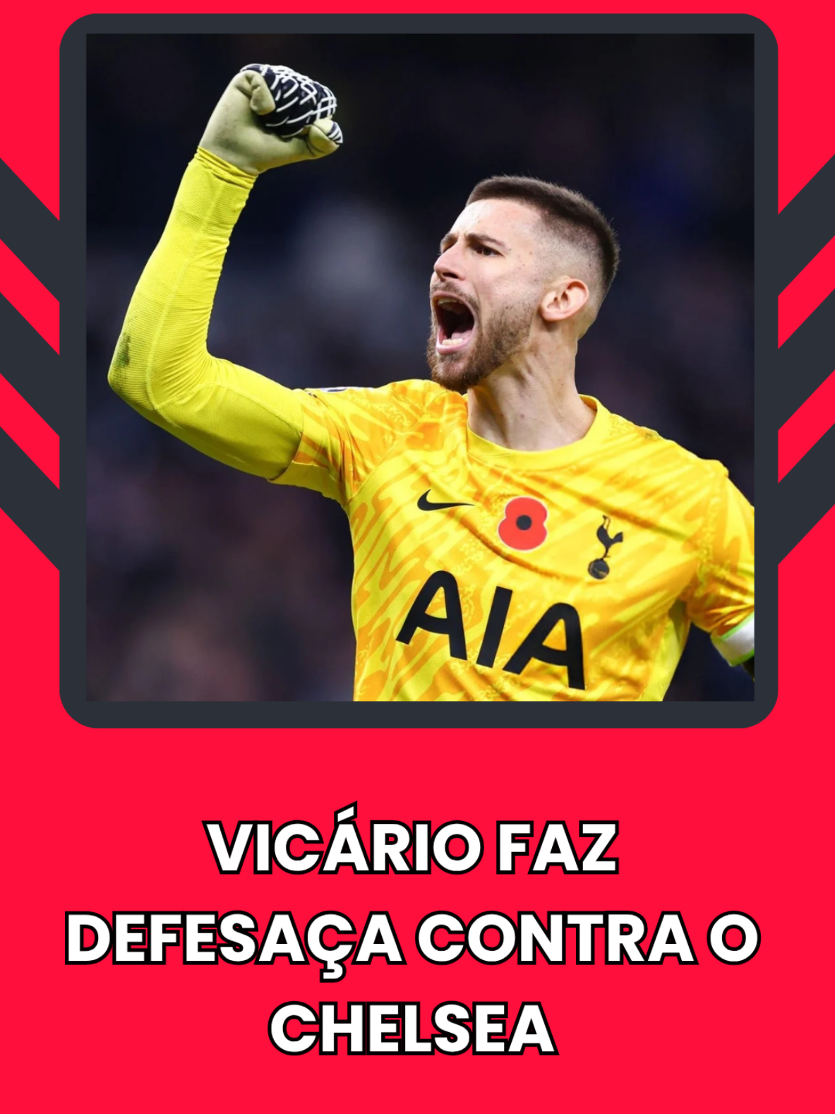 Defesa de Vicário contra o Chelsea. #futebol #Soccer #football #goleiro #goalkeeper #tottenham 