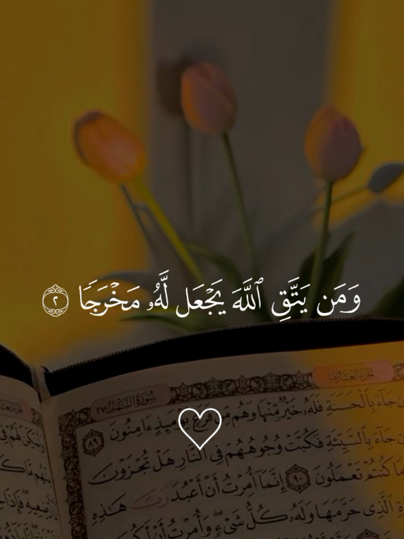 وَمَن يَتَّقِ ٱللَّهَ يَجْعَل لَّهُۥ مَخْرَجًا    تلاوة خاشعة للقارئ فارس عباد ♥️  #راحة_نفسية #قران #فارس_عباد  #قران_كريم #القران_الكريم #قرآن  #قران #تلاوة_خاشعة #ارح_سمعك_بالقران 