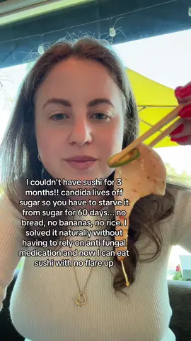 Healed my gut in 60 days from candida overgrowth 🔗 in bio #candidadiet #candidacleanse #candidaovergrowth #healingtiktok #sushi #sushirice #sushifish #sashimi #nosugardiet 