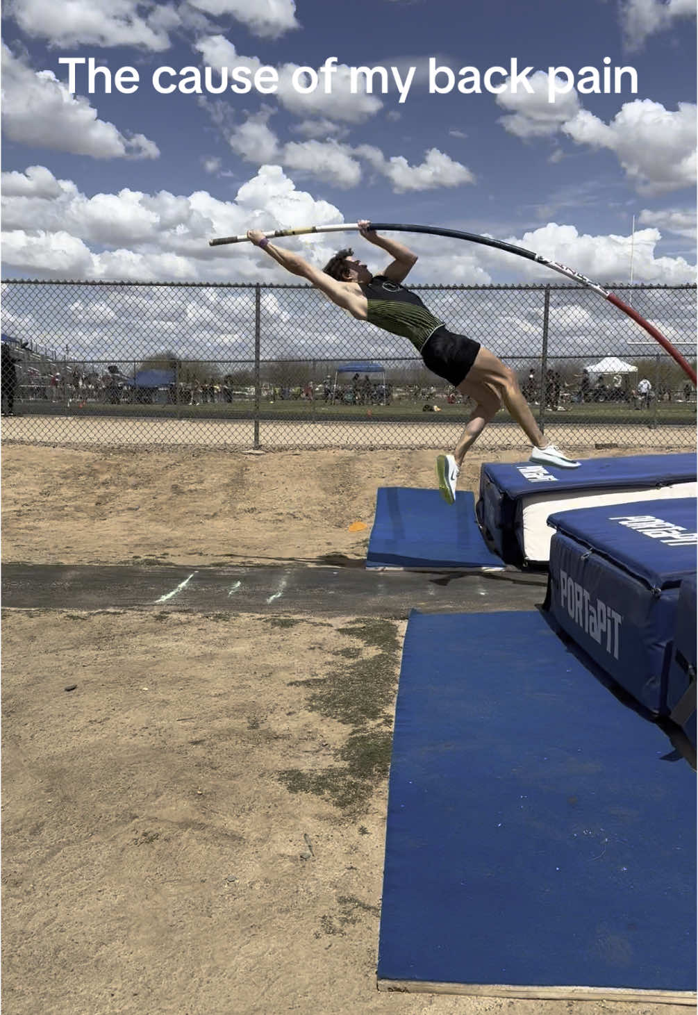 Happens to the best of us #fyp #polevault #fail 