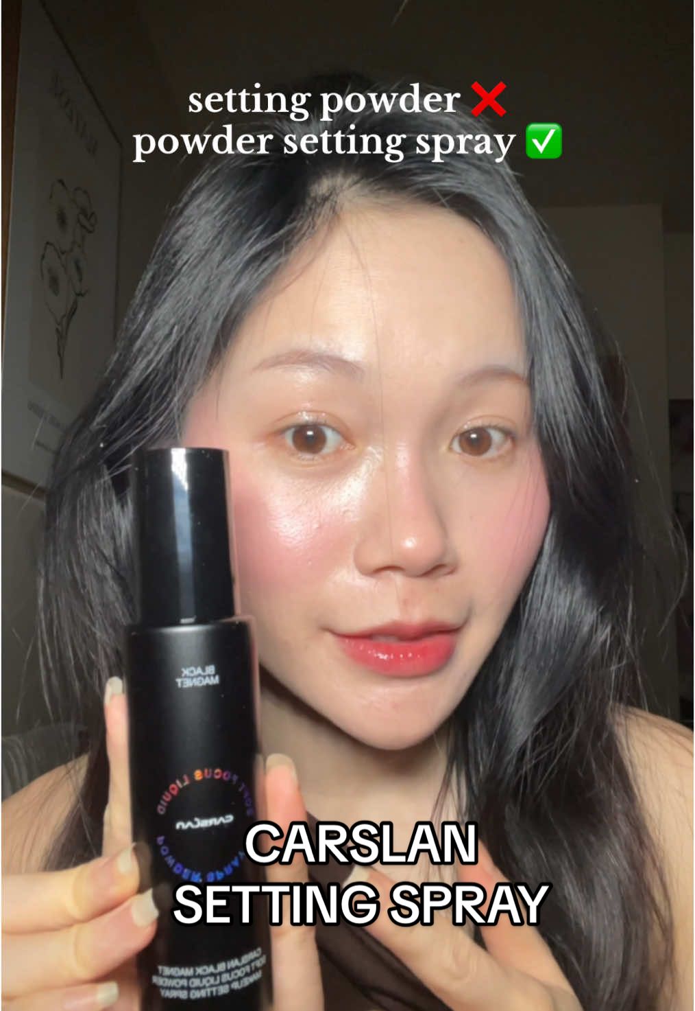 Asian girlies are currently obsessed with this Carslan powder setting spray and I get why 🤭💕 #creatorsearchinsights #carslan #settingspray #settingpowder #chinesemakeup #tiktokshopcreatorpicks #tiktokshopspringglowup #springtok #tiktokshoprestock @carslan_us 