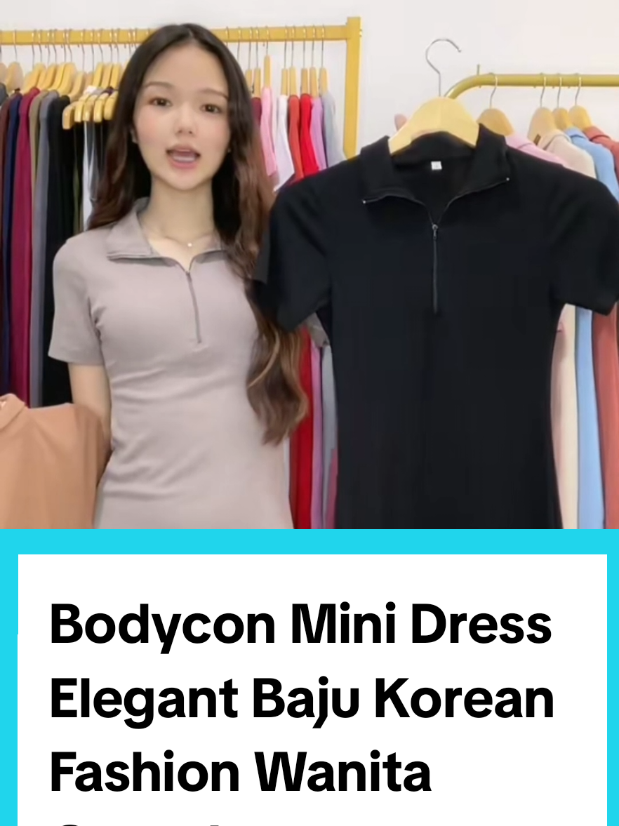 Danella Bodycon Mini Dress Elegant Baju Korean Fashion Wanita Casual #dresskekinian #dresspremium #dressmurah 