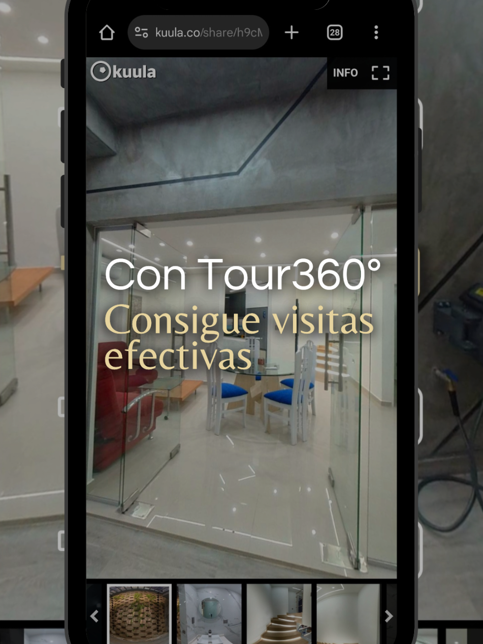 Consigue visitas efectivas con Tours360°  Escribe GRINMO para más información  #asesoresinmobiliarios #tour360 #valenciavenezuela 
