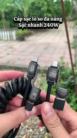 Cáp sạc lò so đa năng sạc nhanh 240W #sacdienthoai #sacnhanh #xuhuong 