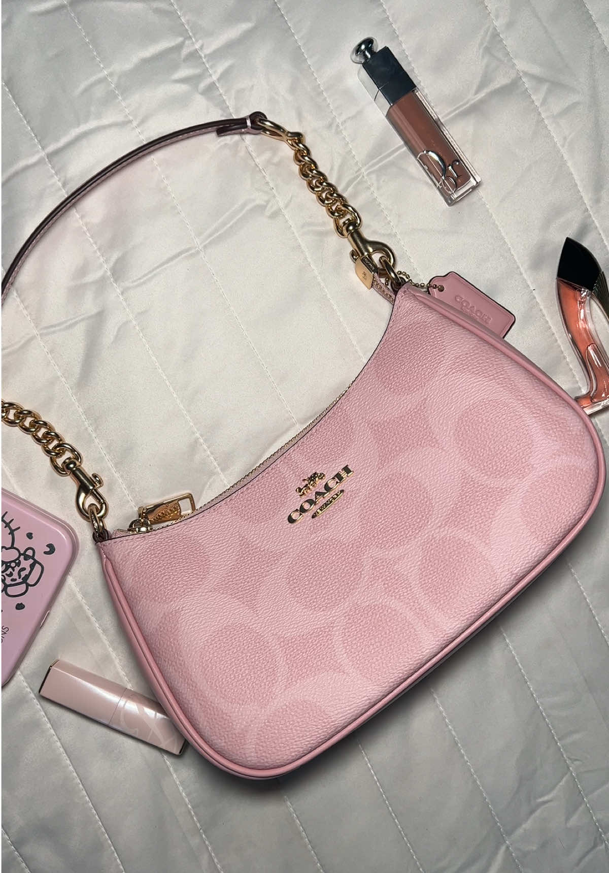 Coach powder pink teri shoulder bag 🎀👛🌸 #coach #powderpink #coachdrop #coachbag #terishoulderbag #coachpowderpinkcollection #newcollection #pinkaesthetic #pink #girly #musthave #viral #foryou #fyp #foru 