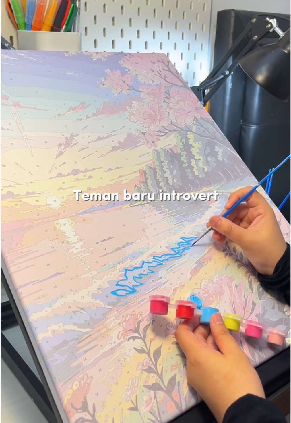 Introvert makin asik di rumah 🎨 #paintbynumber 