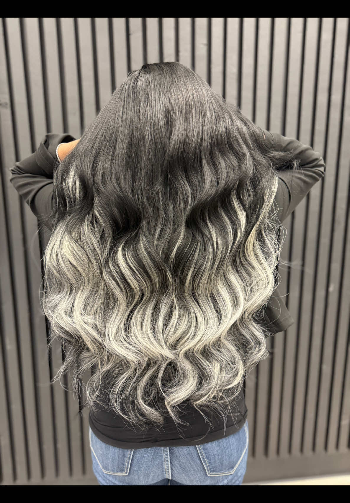 The Beauty Of Exensions  She wanted a platinum Ombre effect with no bleach so we gave it to her with extensions 🖤🤍 #weft #weftextensions #wefthairextensions #licensedtocreate #behindthechair #beauty #azhairsalon #fyp #hairextensions #extension #ombre #platniumblonde #eleganzebeautysalon 