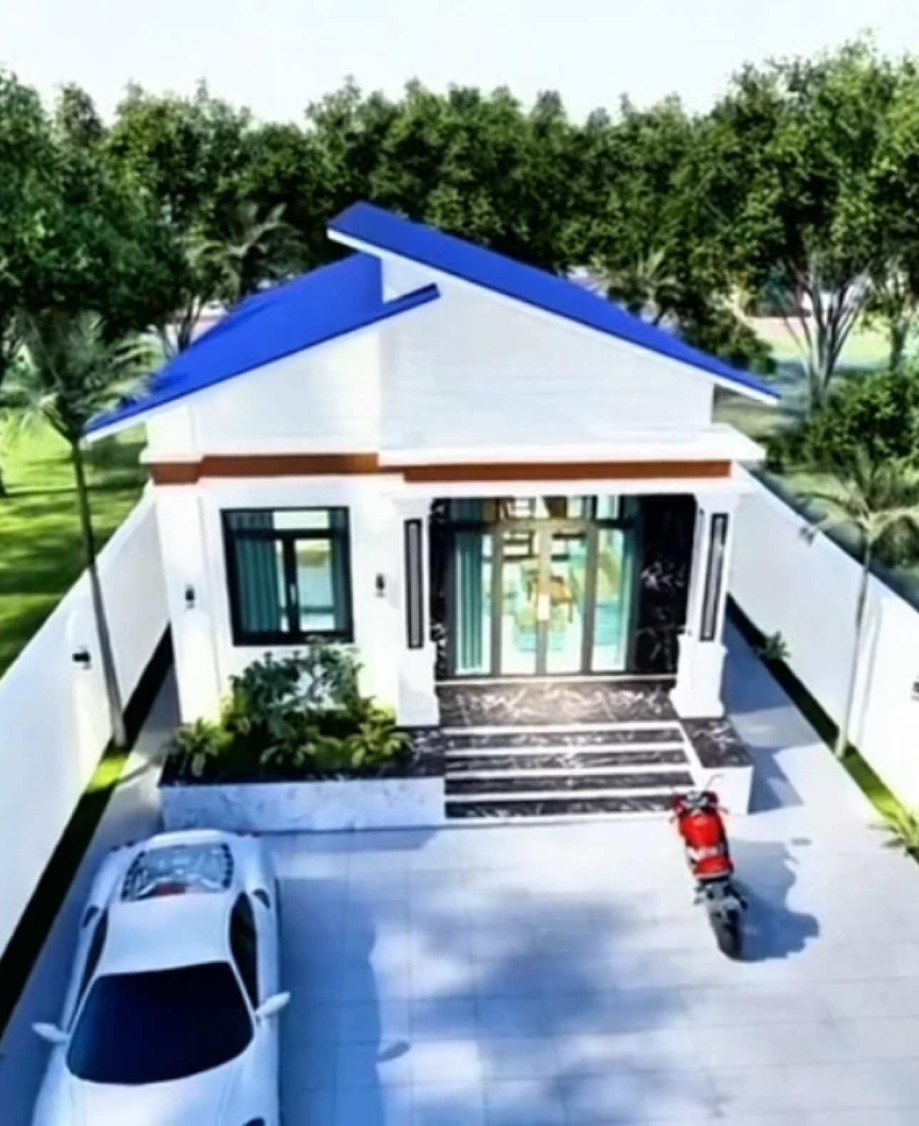 Mẫu nhà cấp 4 mái lệch #nhacap4 #nhadep #nhahiendai #nhadep2025 #xaynhatrongoi 