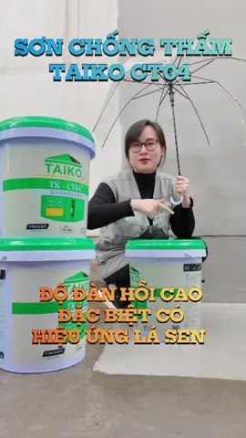 Sơn chống thấm TAIKO CT4 chống thấm song đi lại bình thường, độ đàn hồi cao, dặc biệt có hiệu ứng lá sen, dễ dàng sử dụng chống thấm trên mọi bề mặt #chongthamtuong #chongthamsan #sonchongtham #taikovietnam #taikonitton #taikoct4 #sonchongthamTAIKO