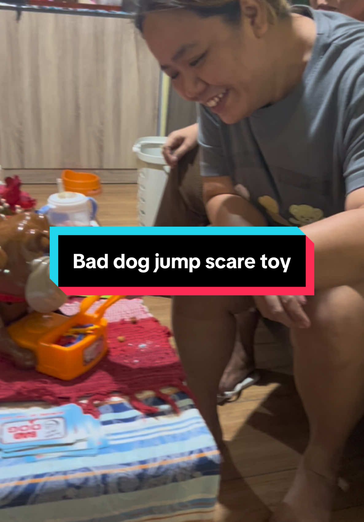 Perfect pang bonding ng pamilya itong Bad Dog scary toy na to hahaha. #baddog #scarydog #toydog 