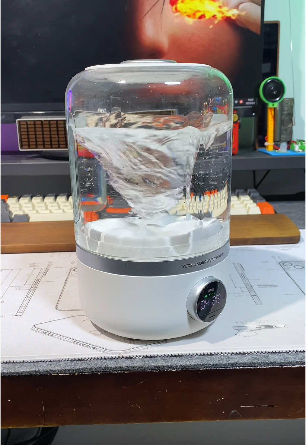 Máy Giặt Mini, Máy Giặt Đồ Lót Và Tất, Cầm Tay Và Không Dây, Thích Hợp Cho Ký Túc Xá Và Du Lịch, xe đường daif Không Cần Cắm Điện Hoặc Thoát Nước, Kích Thước Nhỏ Gọn, #xecong#xetai#maygiatmini#oto#dulich 