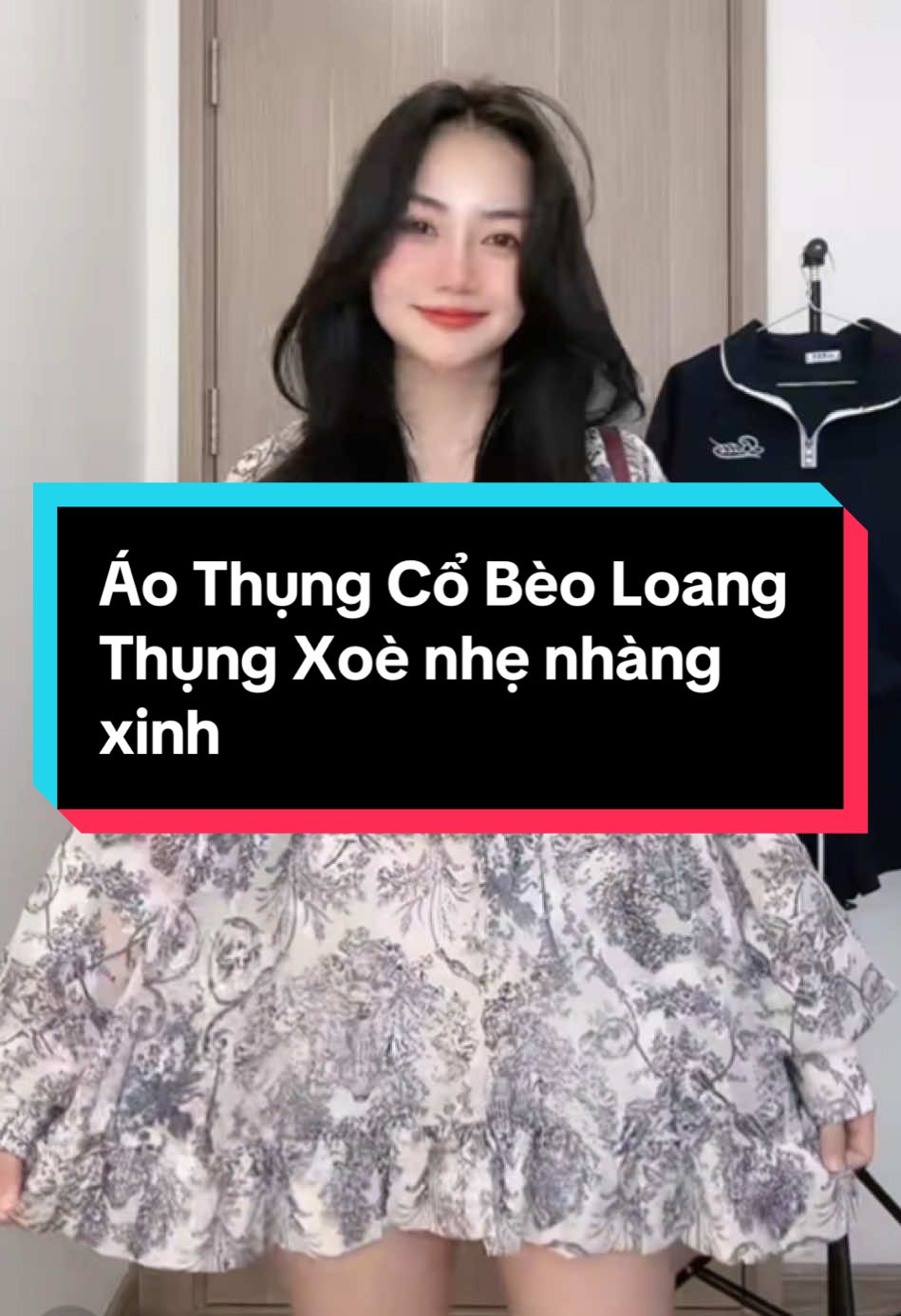 Áo Thụng Cổ Bèo Loang Thụng Xoè nhẹ nhàng xinh#thuyreview96 #thoitrang#aonu #aoxinhhottrend #aodep_baochat 