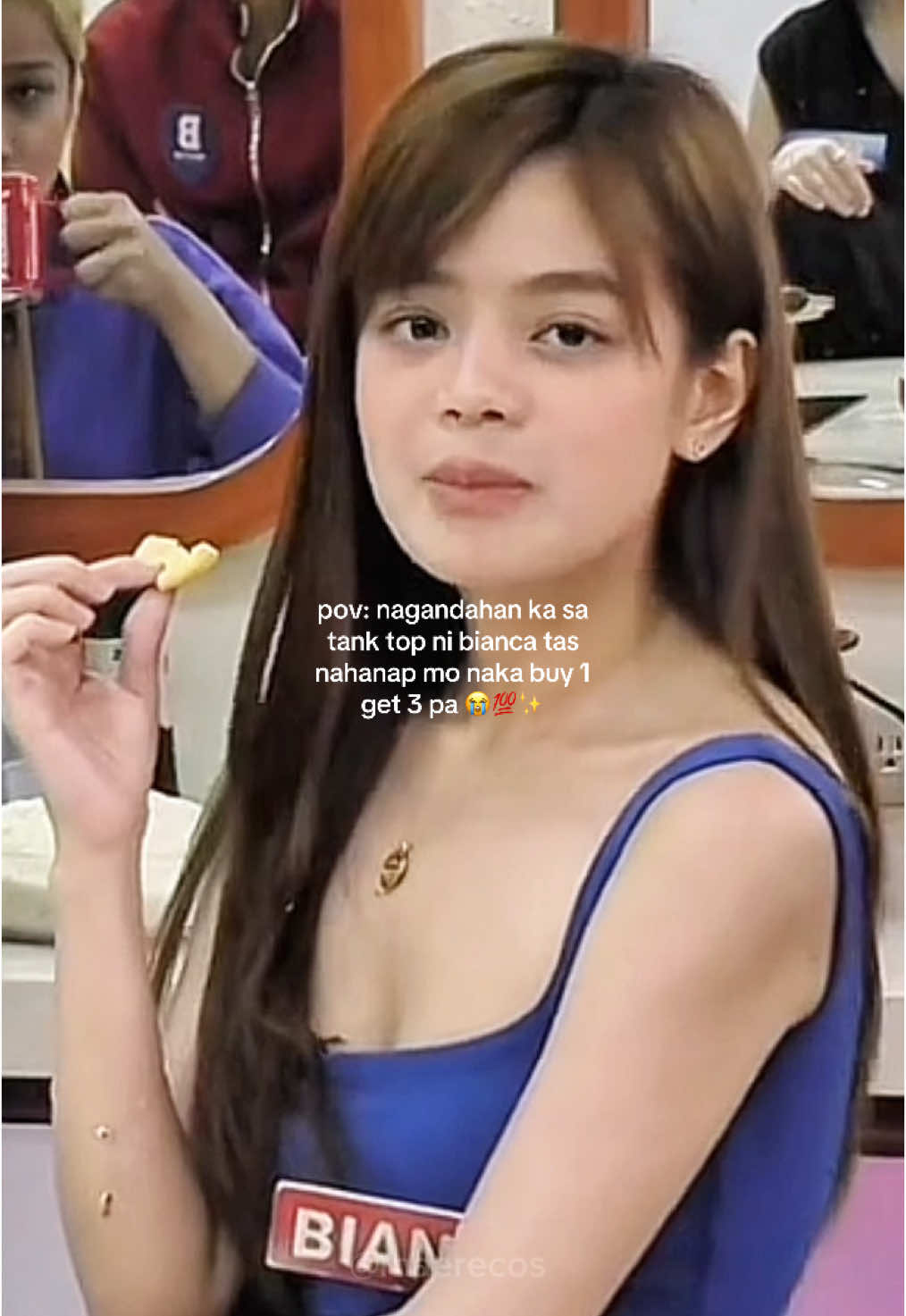 sobrang ganda naman talaga ng tops na to!😭💗 #tanktop #sleeveless #sleevelesstops #doubleliningtop #basictop #buy1take4 #biancadevera 