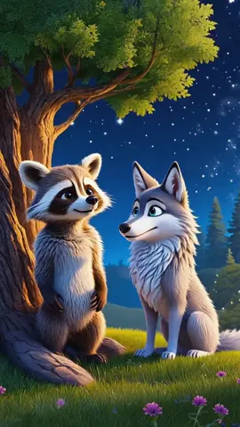 Ungewöhnliche Freunde, große Gefühle 🦝🐺❤️ Freundschaft kennt keine Regeln! #CuteAnimals #WolfAndRaccoon #Tierliebe #BestFriends #AnimalTok