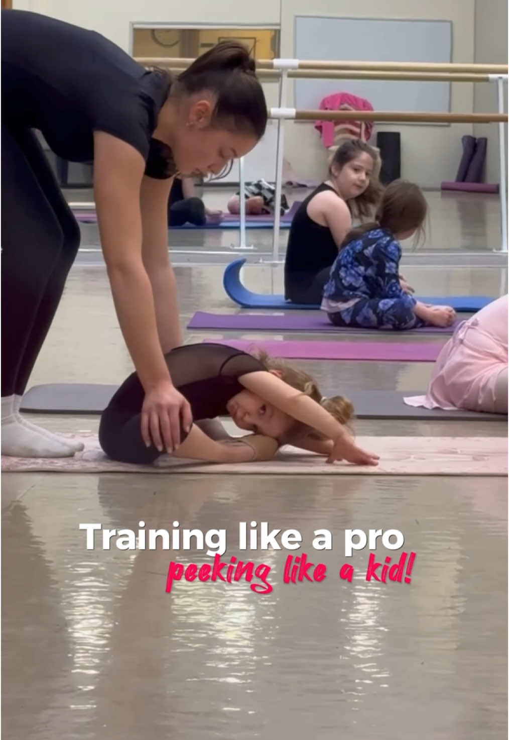 Half ballet, half making sure I’m watching. Classic Angelica 😍 #ballet #ballettok #littledancer #kidsoftiktok 