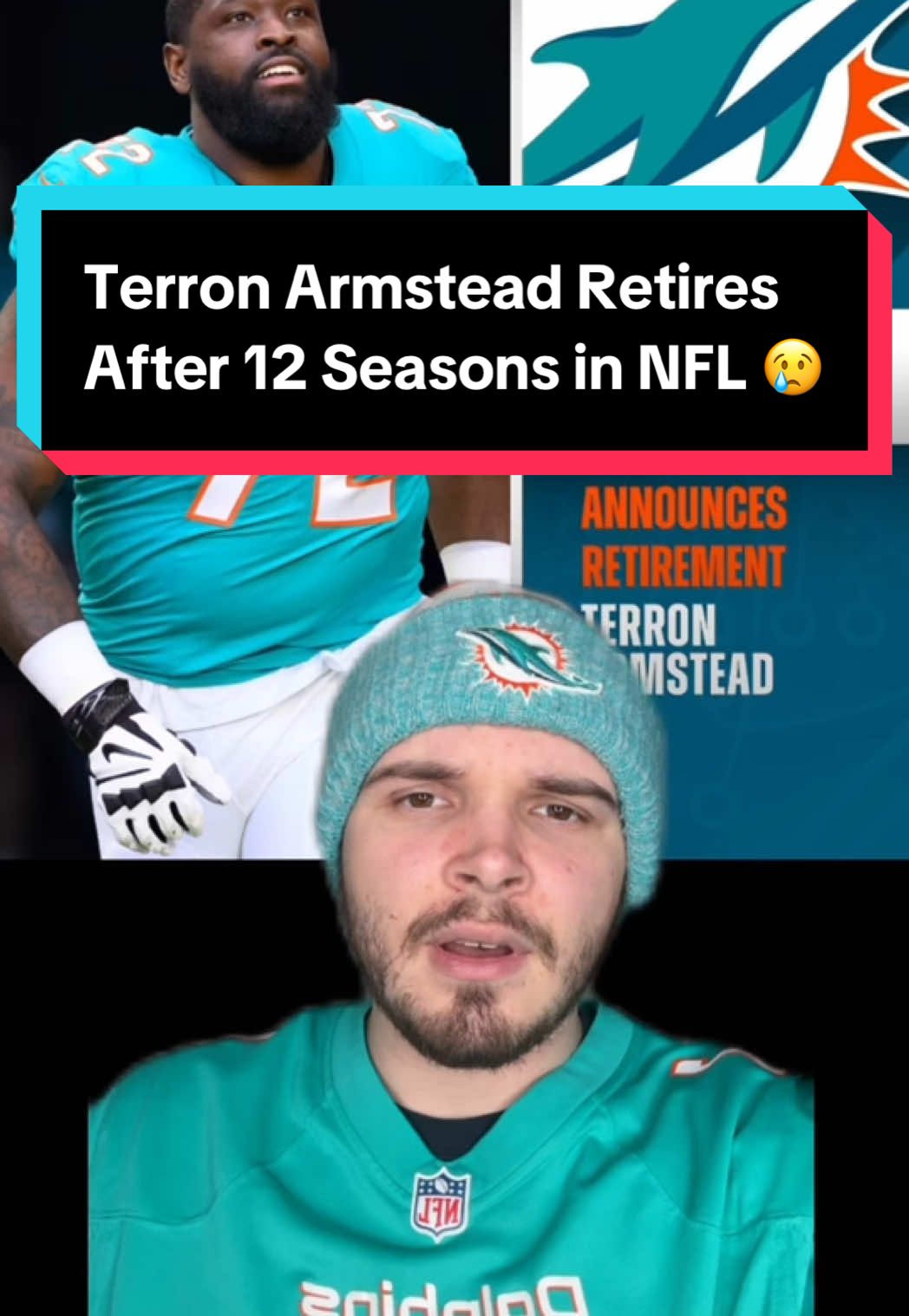Terron Armstead Retires After 12 Seasons in NFL 😢 #nfl #nfltrending #nflviral #nflfootball #dolphins #saints #hof 