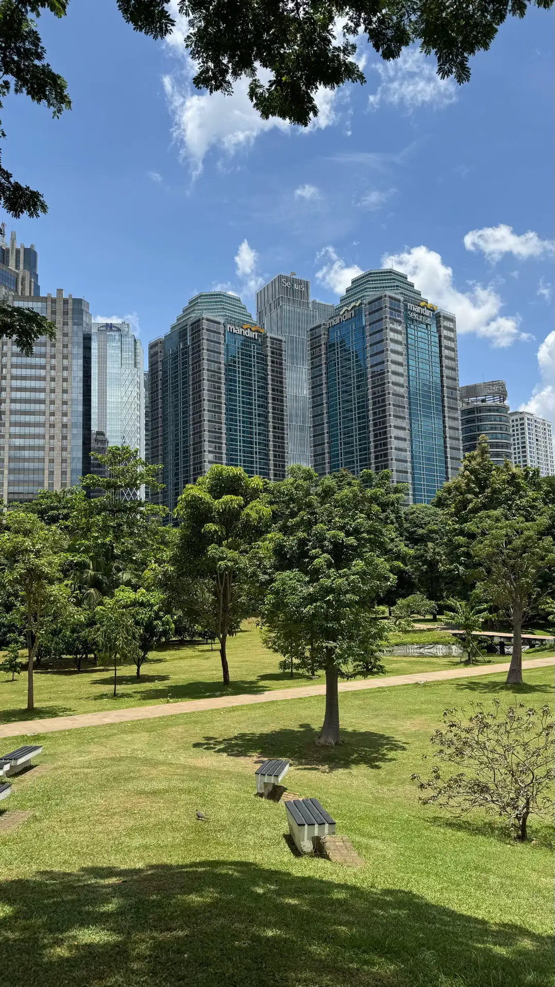 Ditengah-tengah padatnya gedung di Jakarta, ada salah satu spot tempat untuk nongkrong maupun bengong bonus view city scapes 😍 #placetogojkt #hutankotagbk #spotnongkrongjakarta #gbksenayan #sudirman #cityvibes #cityview #cityscapes #fyp #jktfyp #visitplaceidn #visitplacerandom 
