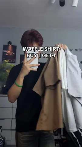 WAFFLE SHIRT BUY 1 GET 4 #tfashion #fyp #waffleshirt #fashion #fashiontiktok #fyppppppppppppppppppppppp #buy1get3 #trending #outfitideas #outfitformen #mensfashion #mensoutfit #outfitinspo 
