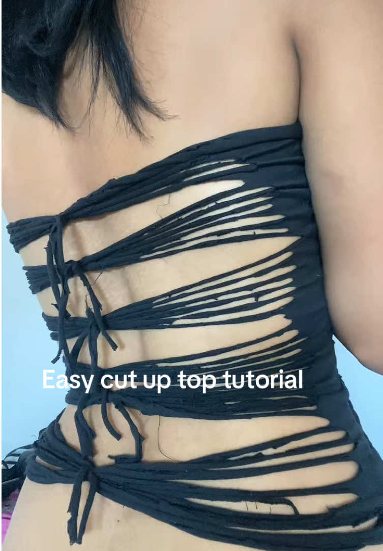 Simple cut up diy  #fyp #upcycledfashion #alt #fashiontiktok #lacetop #sewingtutorial #thrift  
