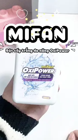 Bột tẩy trắng quần áo mifan oxipower #thusep #mifan #taytrangquanao 