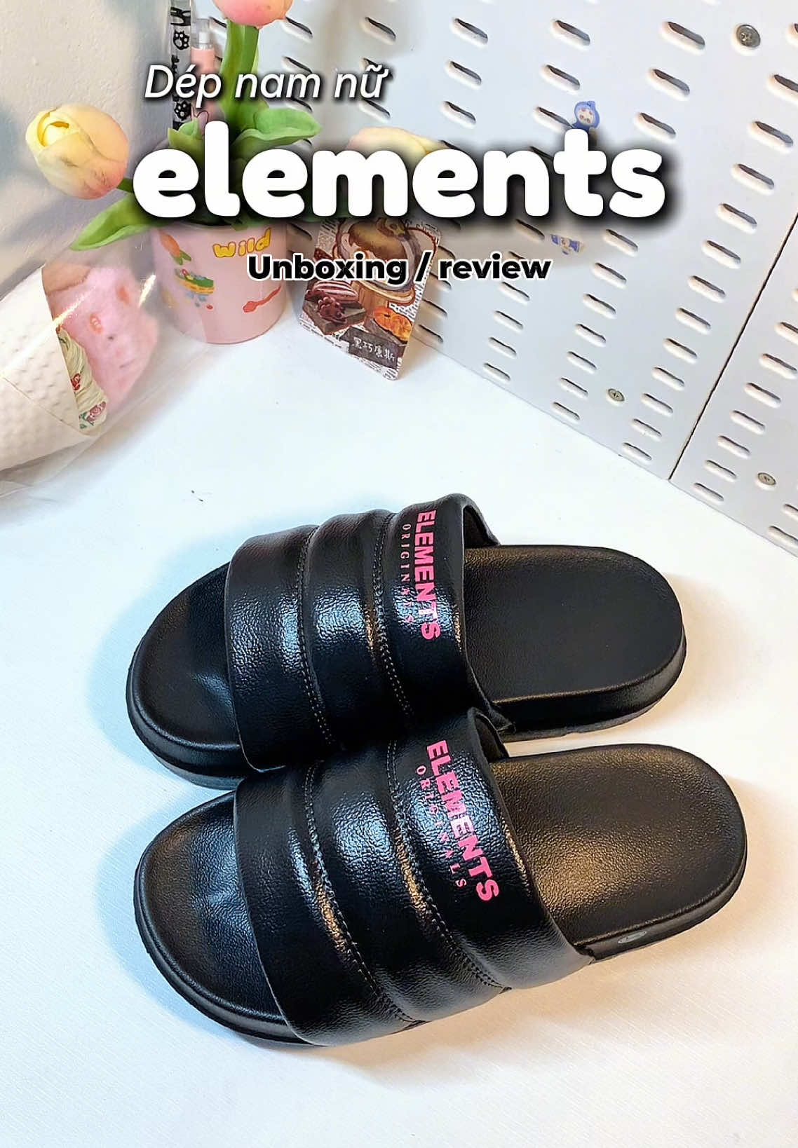 Dép xinh lắm #review #unboxing #depelements #elements #depnamnu #xuhuong #viralvideo 