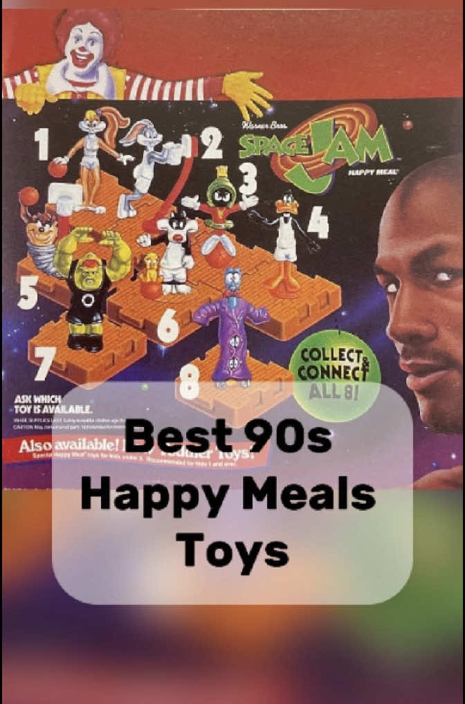 These McDonald’s happy meals collectible toys from the 90s meant everything for us! #nostalgia #1990s #2000s #childhoodmemories #vintagetoys #retrotoys #90skids #usa #throwback #fyp #viral