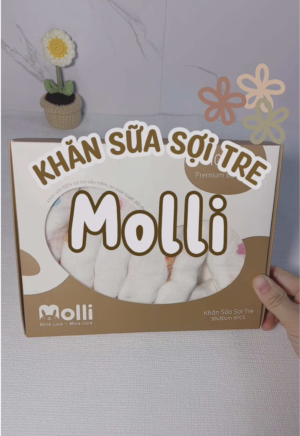 Set khăn nhìn yêu gì đâu luôn. Siêu mềm mịn an toàn cho làn da bé yêu 😚🛒.                                                                  #molli #khansuasoitremolli #khansuasoitre #fyp #LearnOnTikTok #xh #viral 