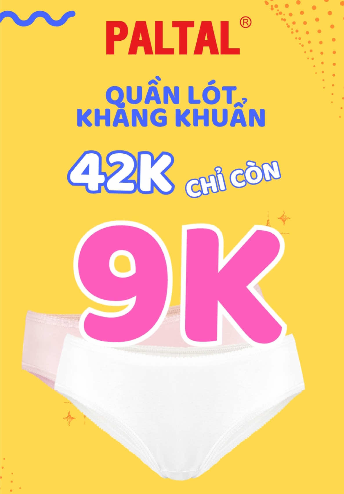 Deal 9k - Quần lót kháng khuẩn an toàn cho da #paltal #paltalfashion #tiktoktrending #TikTokFashion #antoànchoda #quầnlótkhángkhuẩn #9k #deals #giásốc 