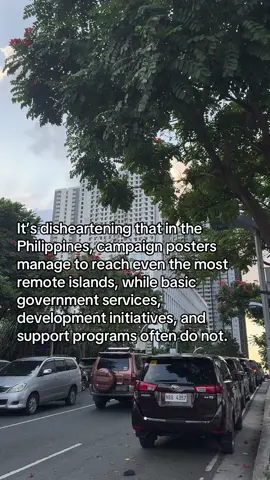 It’s heartbreaking how, in the Philippines, campaign posters can reach even the farthest islands—places where people still wait for clean water, health services, proper roads, and real government support. It says a lot about what truly gets prioritized. #votewisely #election2025 #fyp 