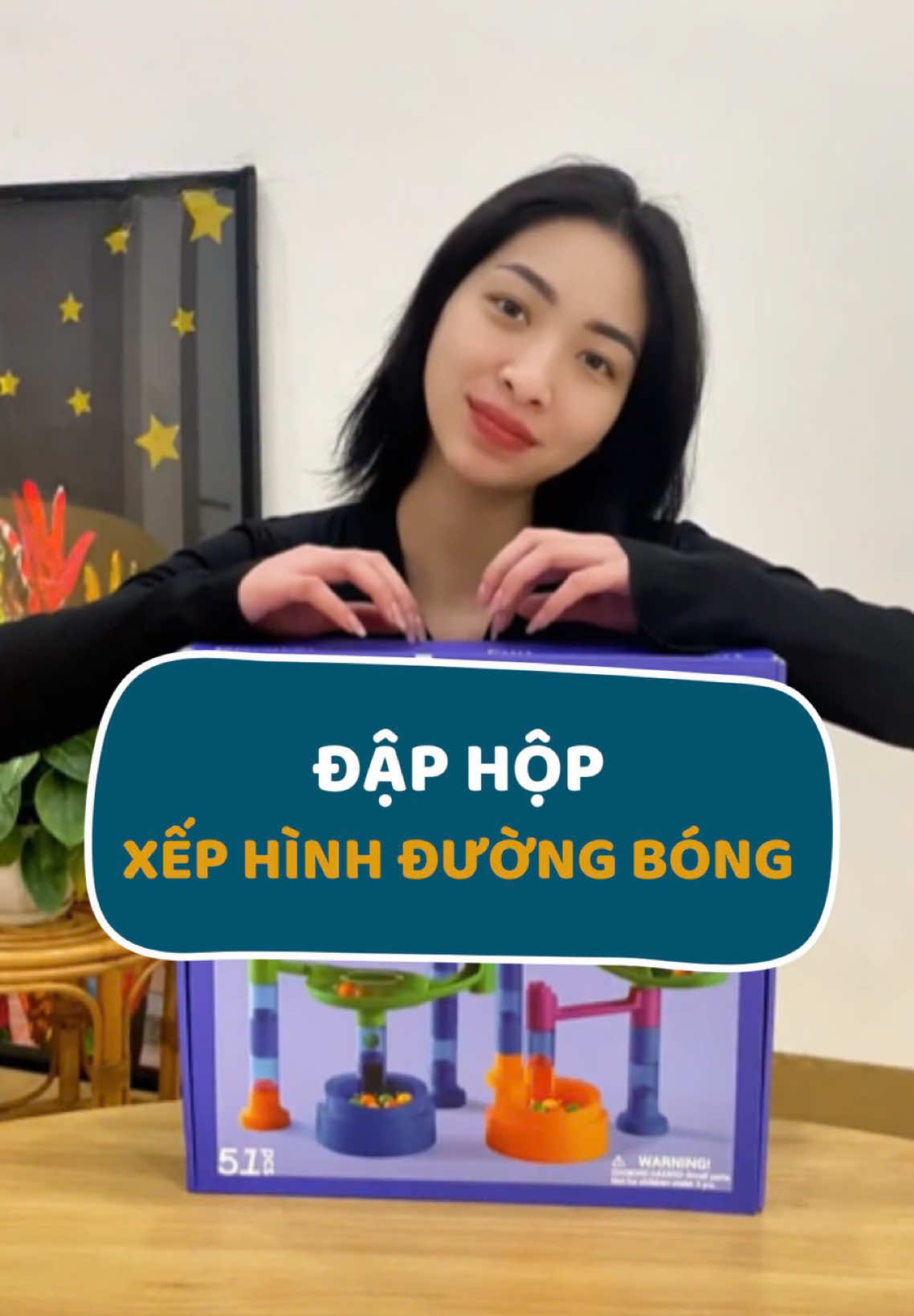 Đập hộp xếp hình đường bóng #daddycare #mideer #toys #asmr #unboxing 