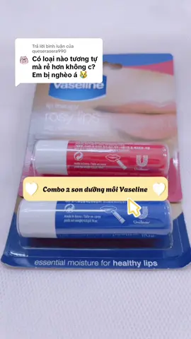 Trả lời @queserasera990 Có luôn nè bé! Combo Vaseline 2 cây: 1 cây dưỡng mềm, 1 cây dưỡng hồng. Giá 1.3.0 🐟 xài 3-4 tháng, tính ra chưa tới 1k/ngày mà môi vẫn xinh như rich kid! #vaseline #sonduongmoi #reviewthucte #momlife #momreview #dealngonmoingay #dacsanTikTok #TikTokmademebuyit #reviewcuame #duongmoihanquoc #vaselineliptherapy #reviewsonduong #sonduongquocdan #lipcare #TikTokBeauty #BeautyReview #trangtungtang #fyp #tiktokvietnam #xuhuong 
