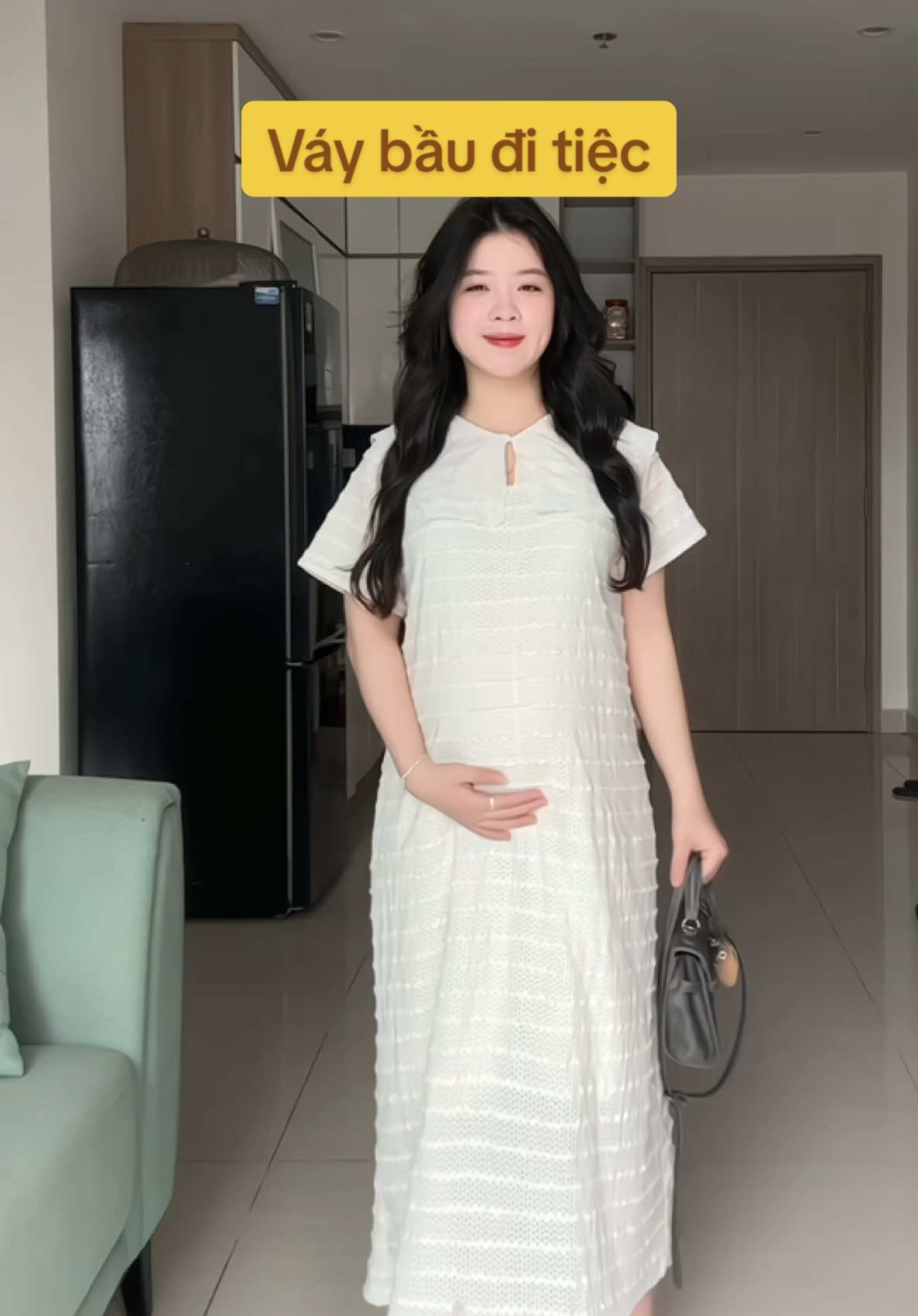 Váy bầu đi tiệc sanh chảnh cho các mom đây #vaybau #dambau #dambauxinh #hellobanhgao 