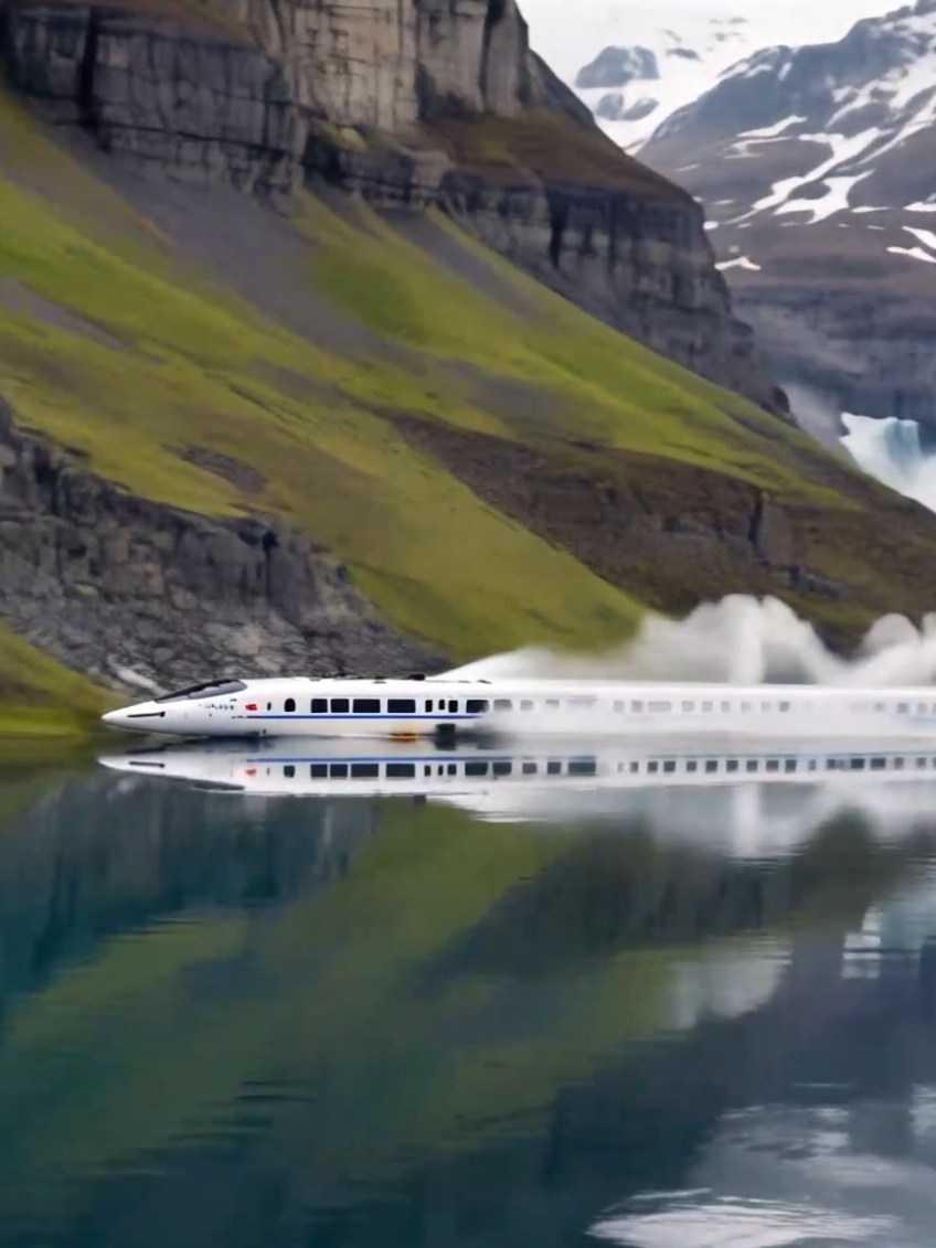 Beautiful Bullet Train Adventure Through Surreal Landscape #Bullettrain #nature #swissalps #switzerland #switzerland #waterfall #mountains #oceantrain #FYP #Foryoupage #Foryou 