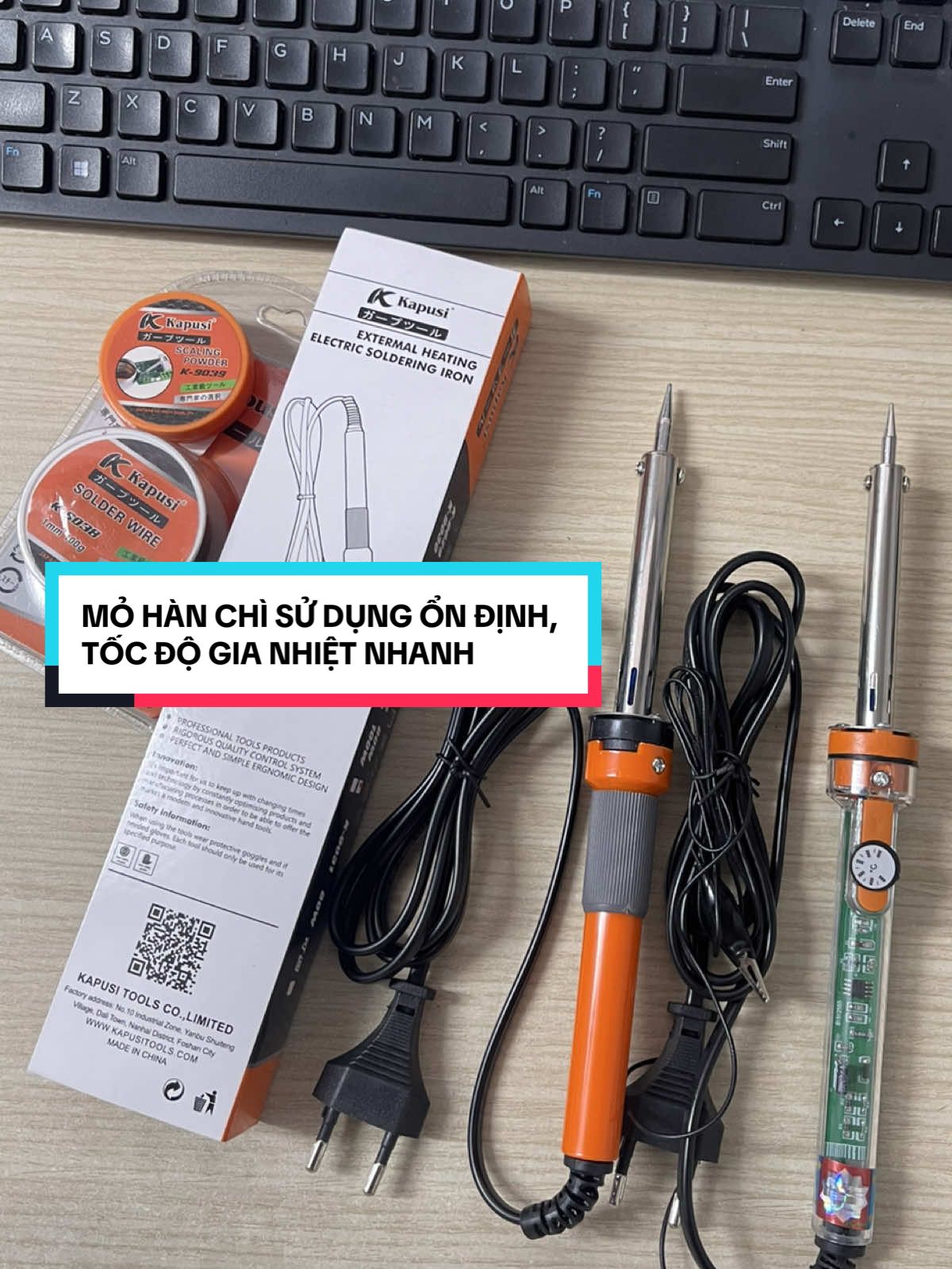 Mỏ hàn chì 80w kapusi #mohanchi #mohan #mohannhon #mohanthiec #kapusi.#dungcuhandien 