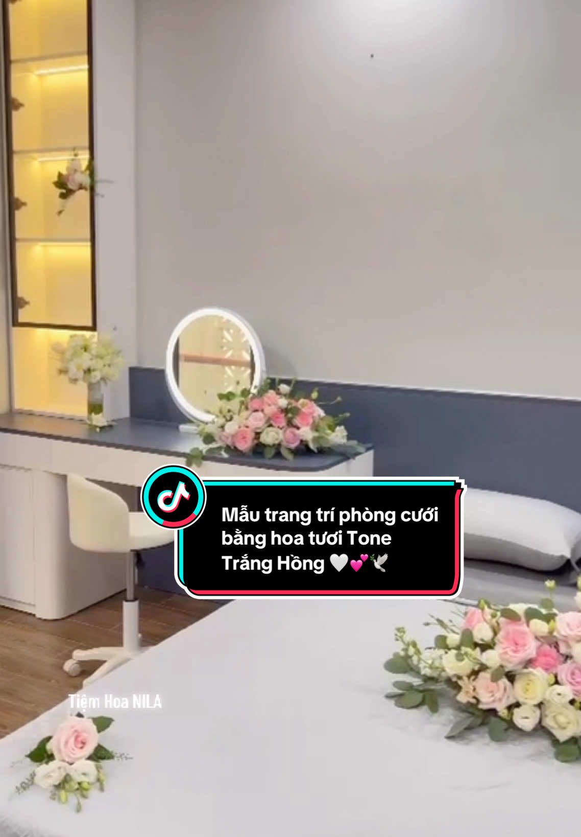 Gợi ý mẫu decor trang trí phòng cưới bằng hoa tươi tone Hồng Trắng 🤍💕 🕊Nhẹ nhàng & tinh tế  #CapCut #decorphongcuoi #trangtriphongcuoi #trangtriphongcuoihoatuoi #decorphongcuoihoatuoi 