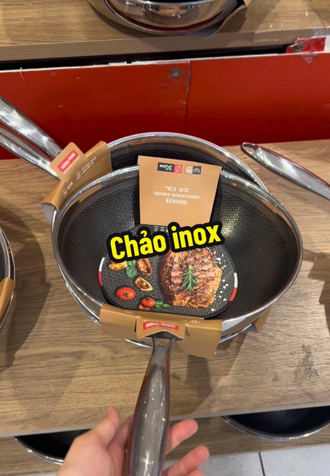 Chảo inox chống dính Blackcube #chaochongdinh #chaoinox #chaoinoxblackcube 