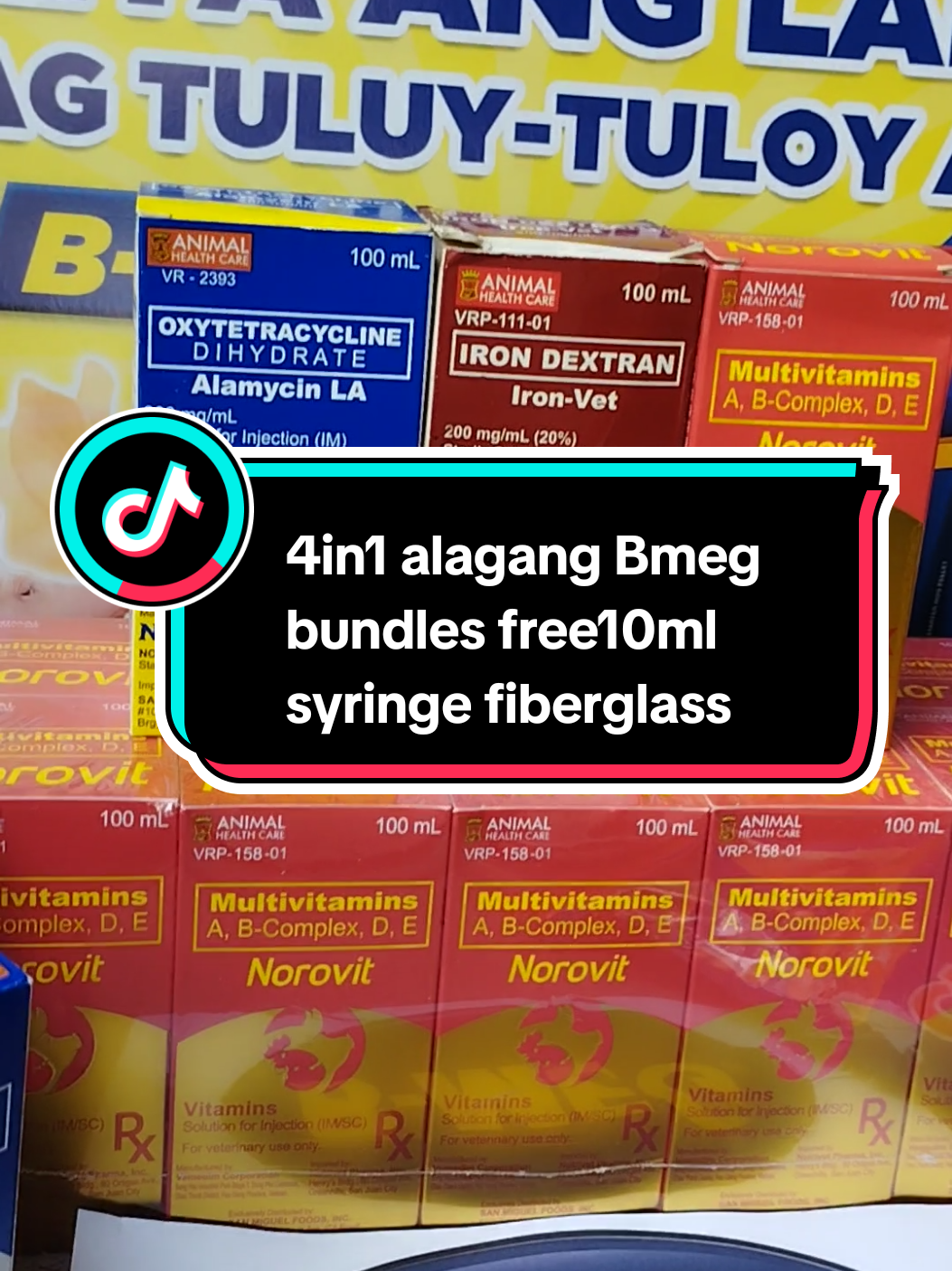 4in1 alagang Bmeg bundles free10ml syringe fiberglass norovit multivitamins BCOMPLEX IRON ALAMYCIN #alagangbmeg #animaltechnician #animals #pigs #antibiotics 