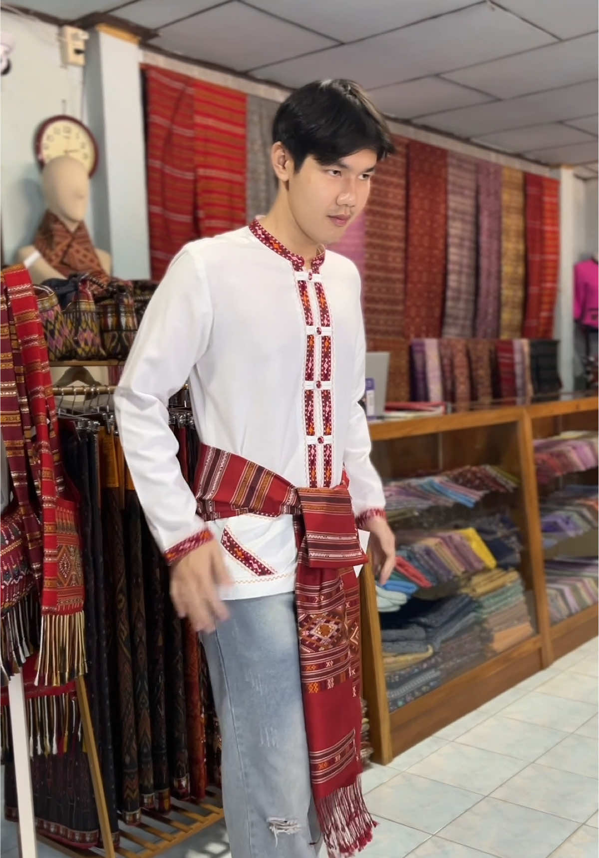 มัดเอวแบบหนุ่มภูไทกาฬสินธุ์ #ร้านยุ้ยแพรวาบ้านโพน #ไหมแท้ #แพรวากาฬสินธุ์ #ไหมแท้ทอมือ #บ่าวภูไท #ผ้าไหมแพรวากาฬสินธุ์ #แพรวาบ้านโพน #บ้านโพนถิ่นภูไทผ้าไหมแพรวากาฬสินธุ์ #ผ้าไหมภูไทกาฬสินธุ์ 