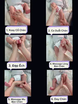 #Massage_cẳng_chân cho trẻ sơ sinh giúp bé cứng cáp hơn và nhanh biết đi🦵👣 #chamsoctresosinh #Quynhtambe #tambetainha #chân #fyp 